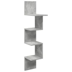 vidaXL Wandregal Wandhalterung Betongrau 32 x 21 x 107 cm