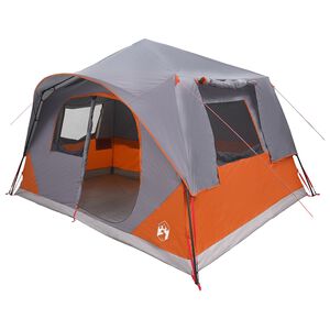 vidaXL Sofort Zelt mit Dach Grau und Orange 365 x 380 x 200 cm