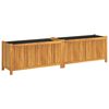 vidaXL Pflanzk&uuml;bel mit Einlage 199x38,5x50 cm Massivholz Akazie