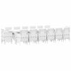 vidaXL Garten Essgruppe 15 pcs Wei&szlig; Polt Rattan