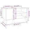 vidaXL Plattenschrank Grau Sonoma 84,5x38x48 cm Holzwerkstoff