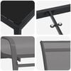 vidaXL Garten Essgruppe 5 pcs Grau und Schwarz