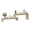 vidaXL TV-Schrank Sonoma-Eiche Wei&szlig; 180x30x43 cm Holzwerkstoff