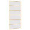 vidaXL Schiebet&uuml;r Golden 102,5x205 cm Matt ESG-Glas und Aluminium