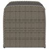 vidaXL Sitzbank mit Stauraum & Kissen Grau 80x51x52 cm Poly Rattan