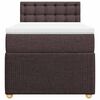 vidaXL Boxspringbett mit Matratze Dunkelbraun 80x200 cm Stoff