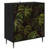 vidaXL Sideboard ELBURG Schwarz Eichen-Optik 69 x 33 x 76 cm