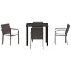 vidaXL Garten Essgruppe 5 pcs Braun Poly Rattan