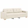 vidaXL 3-Sitzer-Sofa Beige 220 cm Leinenmischgewebe
