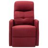 vidaXL Massagesessel mit Aufstehhilfe Weinrot Stoff