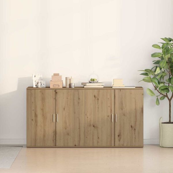 vidaXL Sideboard 2 pcs Artisan-Eiche 79 x 38 x 80 cm Holzwerkstoff