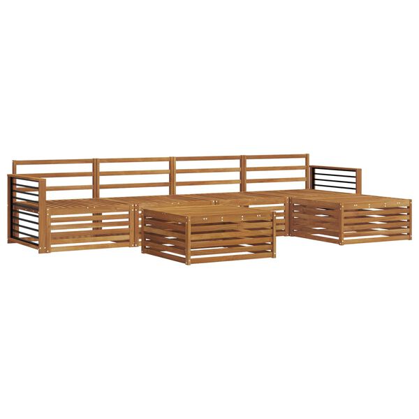 vidaXL Outdoor-Sofagarnitur 6 pcs Natur
