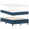vidaXL Boxspringbett mit Matratze mit LED Blau 120 x 190 cm Stoff