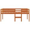 vidaXL Hochbett Wachsbraun 75x190 cm Massivholz Kiefer
