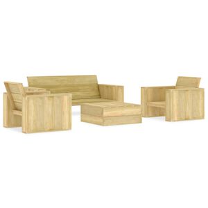 vidaXL 4-tlg. Garten-Lounge-Set Kiefernholz Impr&auml;gniert