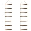 vidaXL Wanddekorationen in Leiterform 2Stk. 30x100cm Nat&uuml;rlicher Zweig