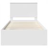 vidaXL Bettrahmen mit Kopfteil Wei&szlig; 100 x 200 cm Massives Kiefernholz
