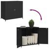 vidaXL Gartenschrank Schwarz 83x45x76 cm Poly Rattan