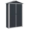 vidaXL Ger&auml;tehaus Anthrazit 116x45x175 cm Verzinkter Stahl