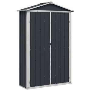 vidaXL Ger&auml;tehaus Anthrazit 116x45x175 cm Verzinkter Stahl