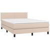 vidaXL Boxspringbett Matratze Cappuccino-Braun 140x200cm Kunstleder