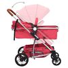 vidaXL 3-in-1-Kinderwagen Rot Aluminium