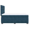 vidaXL Boxspringbett mit Matratze Blau 160x200 cm Samt