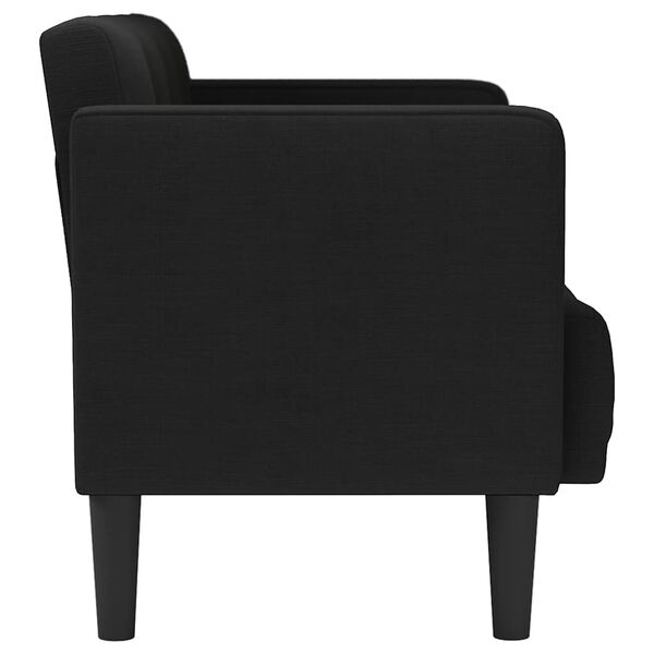 vidaXL Zweisitzer-Sofa Schwarz 111 cm Stoff