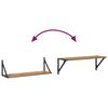 vidaXL Wandregale 2 pcs Artisan-Eiche 80 x 25 x 25,5 cm Holzwerkstoff