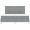 vidaXL Boxspringbett mit Matratze Hellgrau 200 x 200 cm Stoff