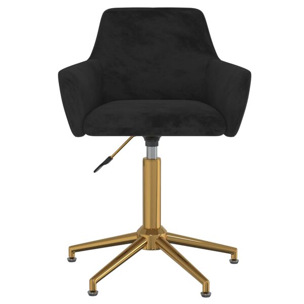 vidaXL Esszimmerst&uuml;hle 6 Stk. Drehbar Schwarz Samt