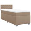 vidaXL Boxspringbett mit Matratze Cappuccino-Braun 90x200cm Kunstleder