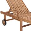 vidaXL Sonnenliegen 2 Stk. mit Auflagen Beige Massivholz Teak