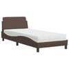 vidaXL Bett mit Matratze "Dover" Braun 80x200 cm Kunstleder