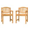 vidaXL Gartenst&uuml;hle 2 Stk. 58x59x88 cm Massivholz Teak