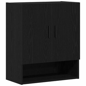 vidaXL Wandmontierter Schrank Schwarz Eichen-Optik 60 x 31 x 70 cm