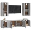 vidaXL 5-tlg. TV-Schrank-Set Grau Sonoma Holzwerkstoff