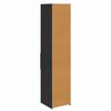 vidaXL Highboard Schwarz Eichen-Optik 40 x 42,5 x 185 cm Holzwerkstoff