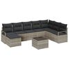 vidaXL Sofa Set 8 stk. Hellgrau [Synthetisch]: Poly Rattan