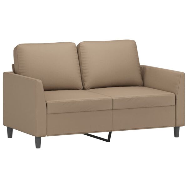 vidaXL 2-Sitzer-Sofa Cappuccino-Braun 120 cm Kunstleder