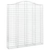 vidaXL Gabionen mit Hochbogen 8 Stk. 200x30x220/240cm Verzinktes Eisen