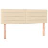 vidaXL Boxspringbett mit Matratze Creme 140x200 cm Stoff