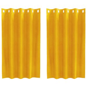 vidaXL Verdunkelungsvorh&auml;nge 2 pcs Senfgelb 140 x 140 cm Samt