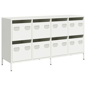 vidaXL Sideboard Weiß 135x39x73,5 cm Kaltgewalzter Stahl