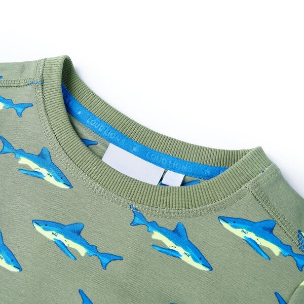 Kinder-Sweatshirt Helles Khaki 128