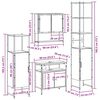 vidaXL Badezimmerm&ouml;bel Set mit Regal 4 pcs Artisan-Eiche Holzwerkstoff
