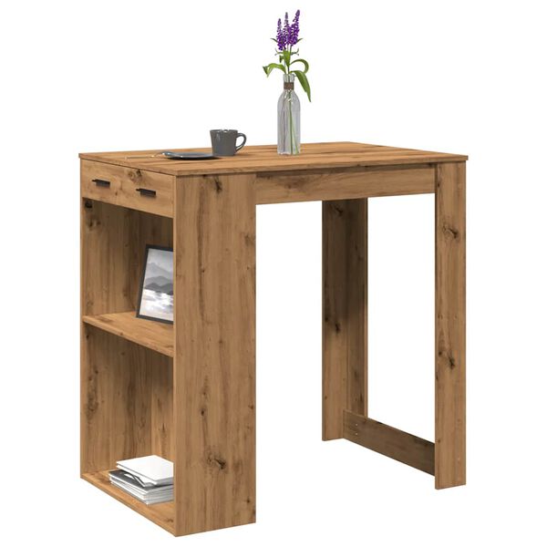 vidaXL Bartisch Artisan-Eiche 102x70x103,5 cm Holzwerkstoff