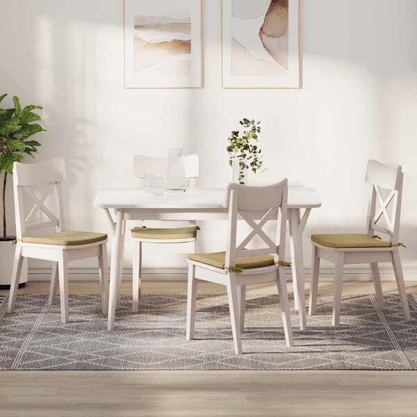 vidaXL Sitzkissen 4 pcs Grau-Gr&uuml;n 40 x 40 x 3 cm Cordstoff