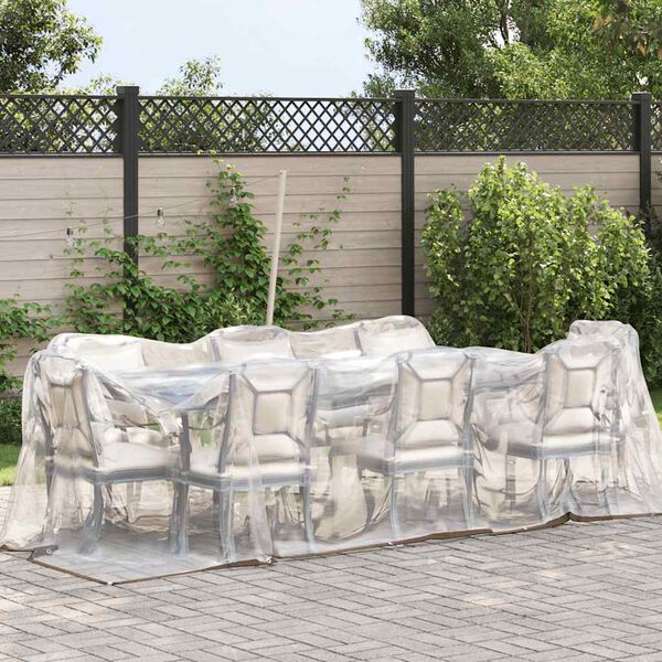 vidaXL Transparente Plane mit &Ouml;sen 2x6 m Polyethylen