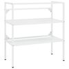 vidaXL Badezimmer Waschtischgestell Wei&szlig; 79x38x83 cm Eisen
